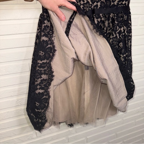 Robert Rodriguez Black and Tan Strapless Lace Floral Dress, Women’s Size 8 - Picture 6 of 9